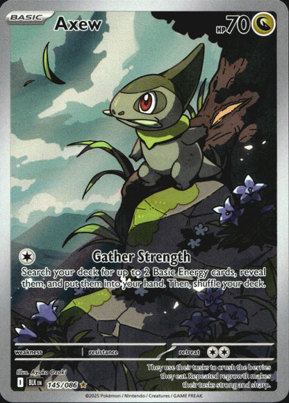 Axew 145/086 Holo Illustration Rare Black Bolt Pokemon Near Mint