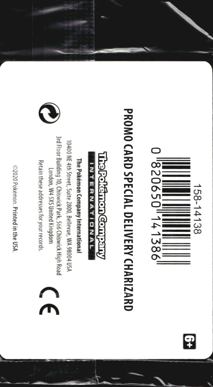 Special Delivery Charizard SWSH075 Holo Sword & Shield Promo Sealed promo