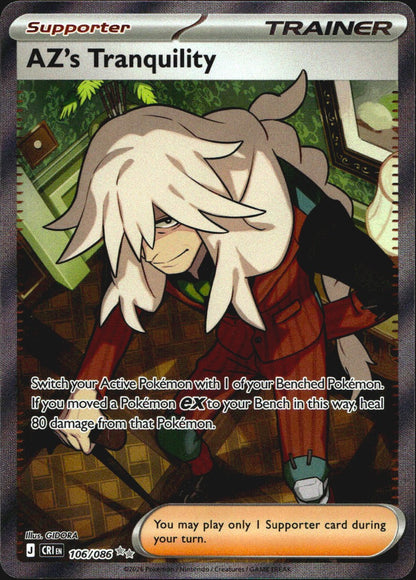 AZ's Tranquility 106/086 Ultra Rare Chaos Rising Pokemon Near Mint