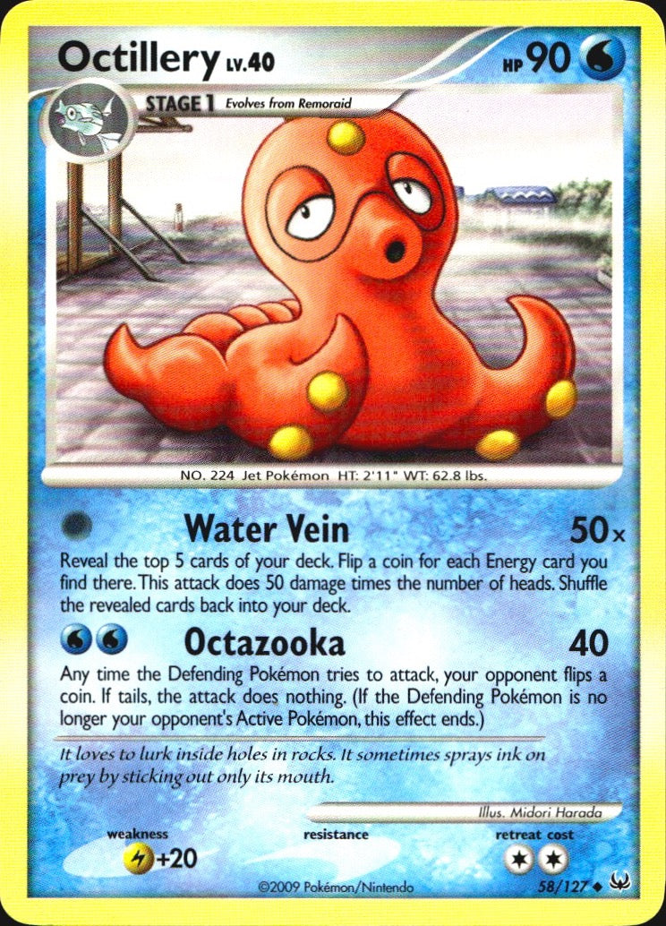 Octillery 58/127 Platinum Uncommon Pokemon Near Mint
