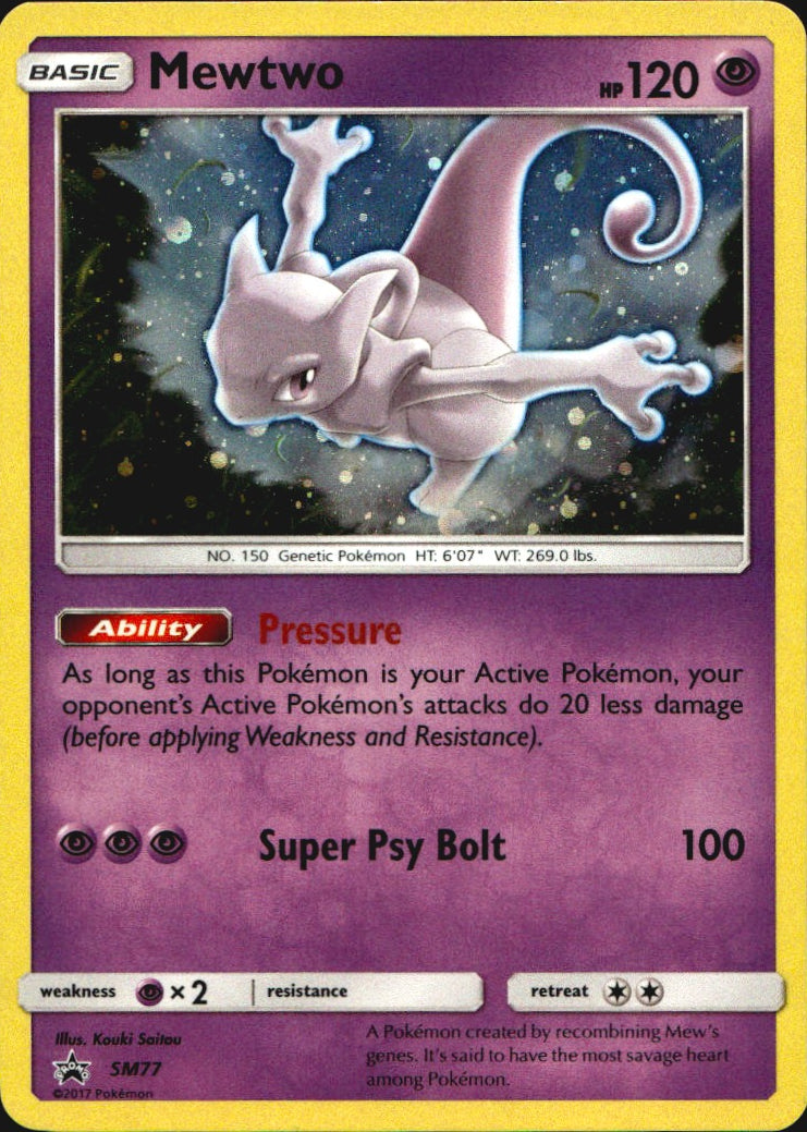 Mewtwo - SM77 Sun & Moon Promo Holo Promo Pokemon Near Mint