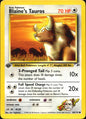 Blaine's Tauros 64/132 Gym Heroes Common Pokemon 1st Edition Near Mint