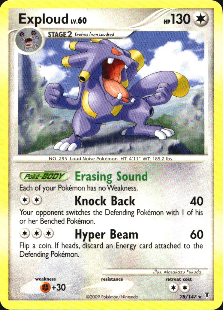 Exploud 28/147 Supreme Victors Rare Pokemon Near Mint