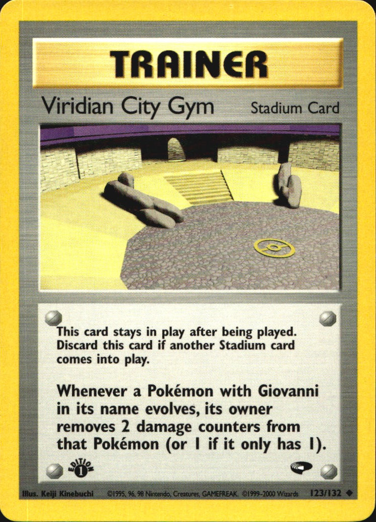 Viridian City Gym 123/132 Uncommon Gym Challenge Pokemon 1st Edition Near Mint