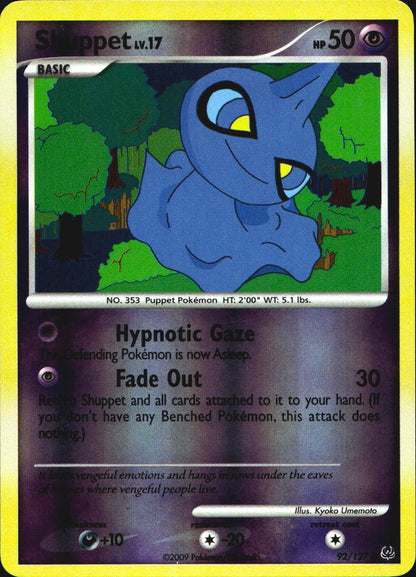 Shuppet 92/127 Platinum Common Pokemon Reverse Holo Near Mint