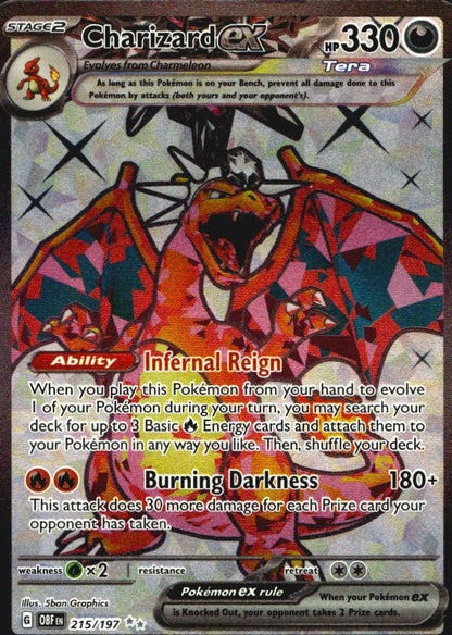 Charizard ex 215/197 Obsidian Flames Ultra Rare Pokemon Holo Near Mint
