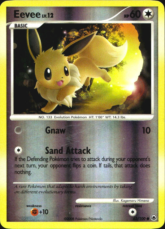 Eevee 63/100 Majestic Dawn Common Pokemon Reverse Holo Near Mint