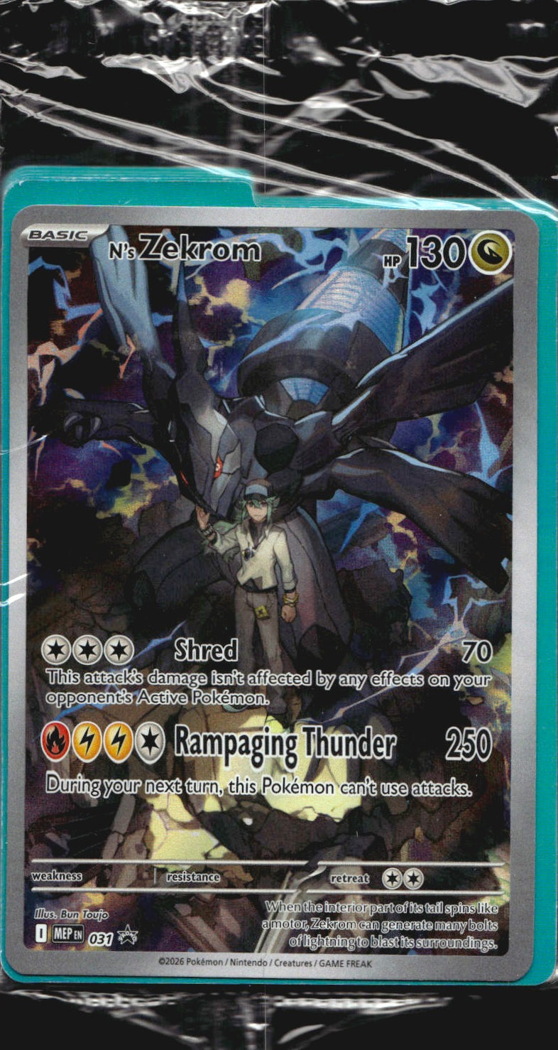 N's Zekrom 031 Holo ME: Mega Evolution Promo Pokemon Sealed Promo