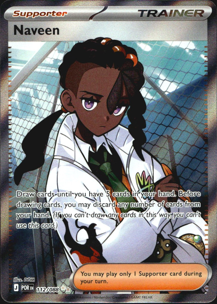 Naveen 112/088 Perfect Order Ultra Rare Pokemon Holo Near Mint