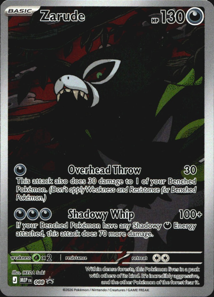 Zarude 088 ME: Mega Evolution Promo Holo Promo Pokemon Near Mint