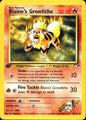 Blaine's Growlithe 35/132 Gym Heroes Uncommon Pokemon 1st Edition Near Mint