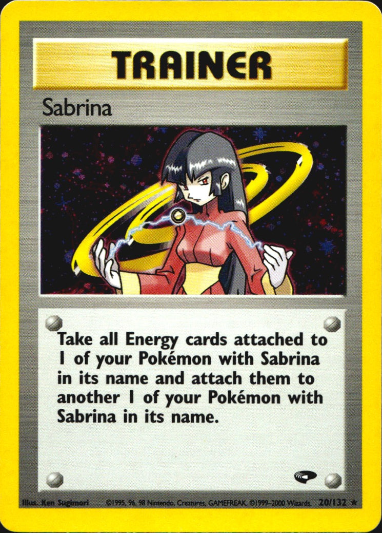 Sabrina 20/132 Rare Gym Challenge Pokemon Unlimited Holo Near Mint