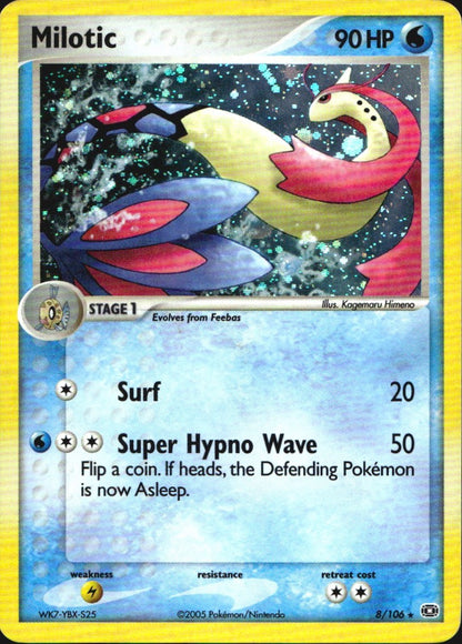 Milotic 8/106 Emerald Holo Rare Pokemon Near Mint