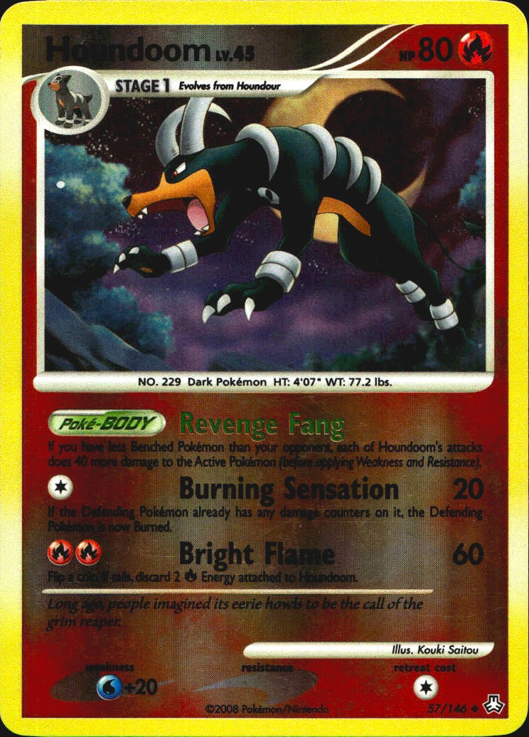 Houndoom 57/146 Uncommon Legends Awakened Pokemon Reverse Holo Lightly Played