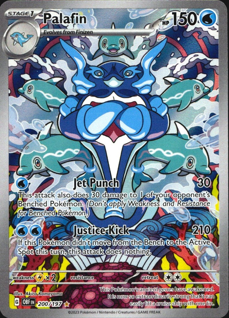 Palafin 200/197 Obsidian Flames Illustration Rare Pokemon Holo Near Mint