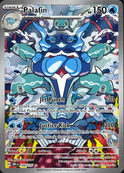Palafin 200/197 Obsidian Flames Illustration Rare Pokemon Holo Near Mint