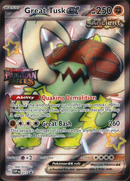 Great Tusk ex Stamped 072 Miscellaneous Cards & Products Holo Pokemon NM