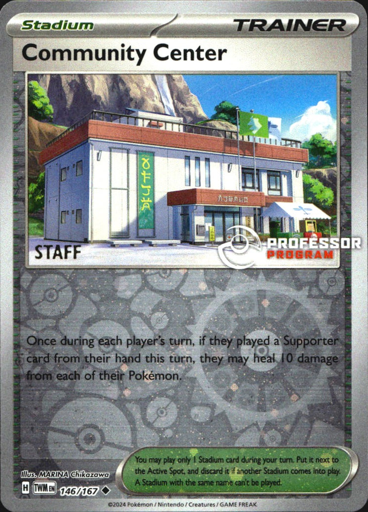 Community Center 146/167 Professor Program STAFF Reverse Pokemon Near Mint