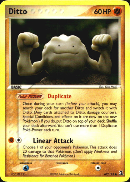 Ditto 62/113 Delta Species Common Pokemon Lightly Played