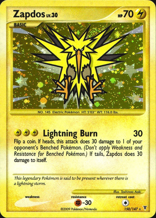 Zapdos 150/147 Secret Rare Supreme Victors Pokemon Near Mint