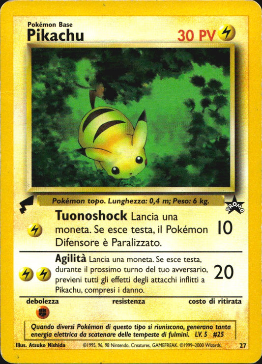Pikachu 27 World Collection Italian Promo Moderately Played