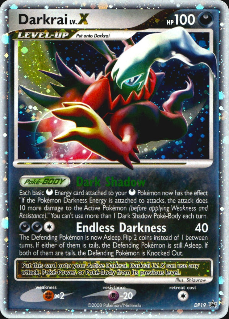 Darkrai LV.X DP19 Holo Promo Diamond and Pearl Promos Pokemon Lightly Played