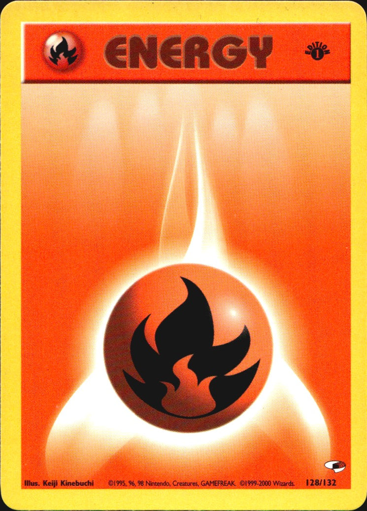 Fire Energy 128/132 Gym Heroes Pokemon 1st Edition Near Mint