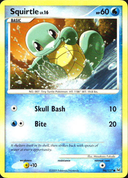 Squirtle 96/127 Platinum Common Pokemon Near Mint