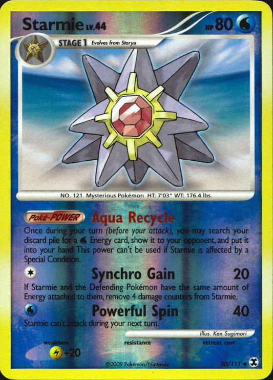 Starmie 50/111 Rising Rivals Uncommon Pokemon Reverse Holo Near Mint