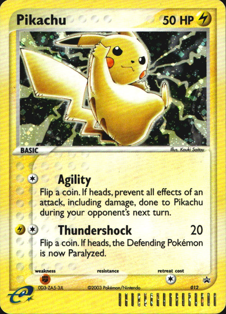 Pikachu 012 Nintendo Black Star Promos Promo Pokemon Moderately Played