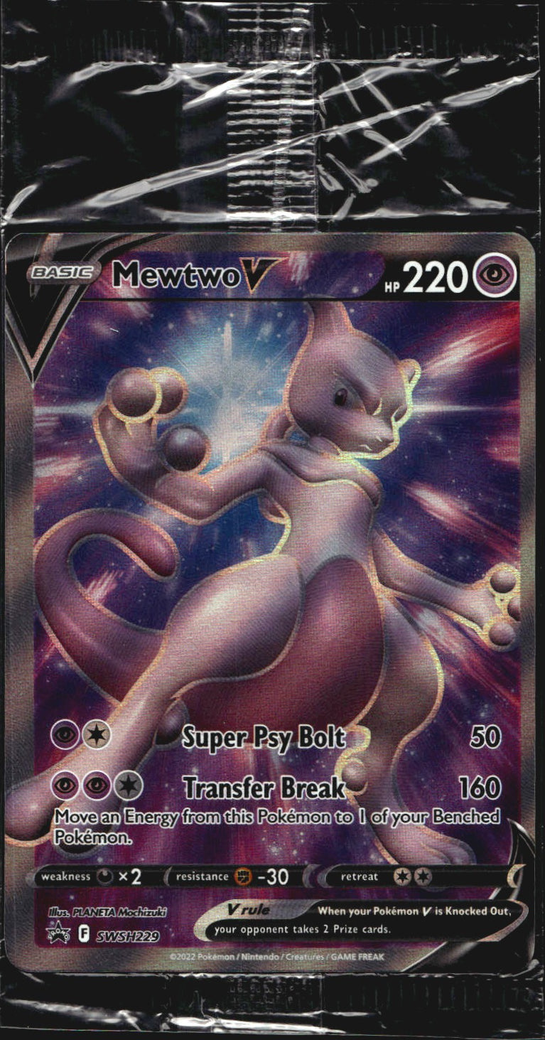 Mewtwo V SWSH229 Holo Promo Sword & Shield Promo Pokemon Sealed