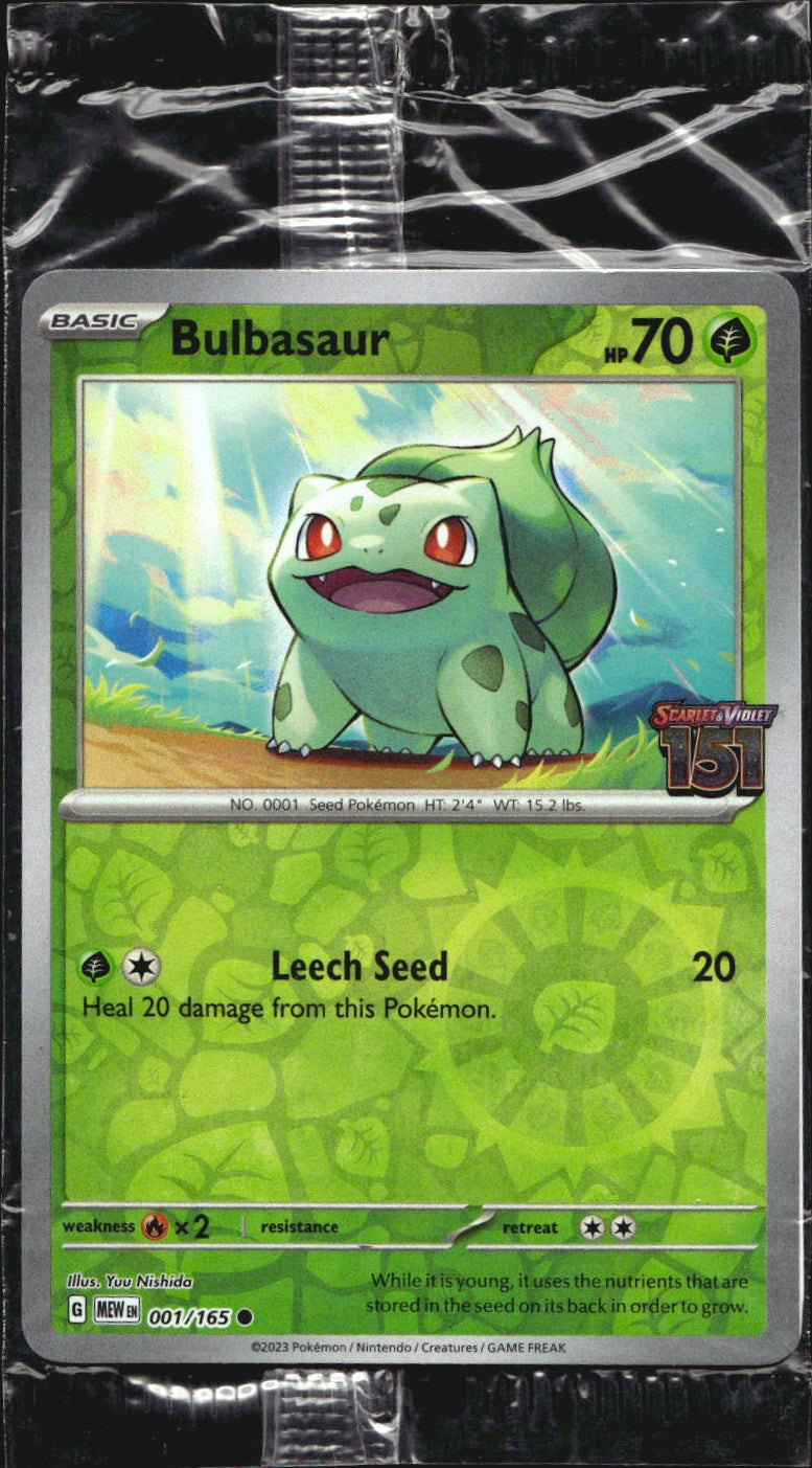 Bulbasaur 001/165 151 Stamped Sealed Promo
