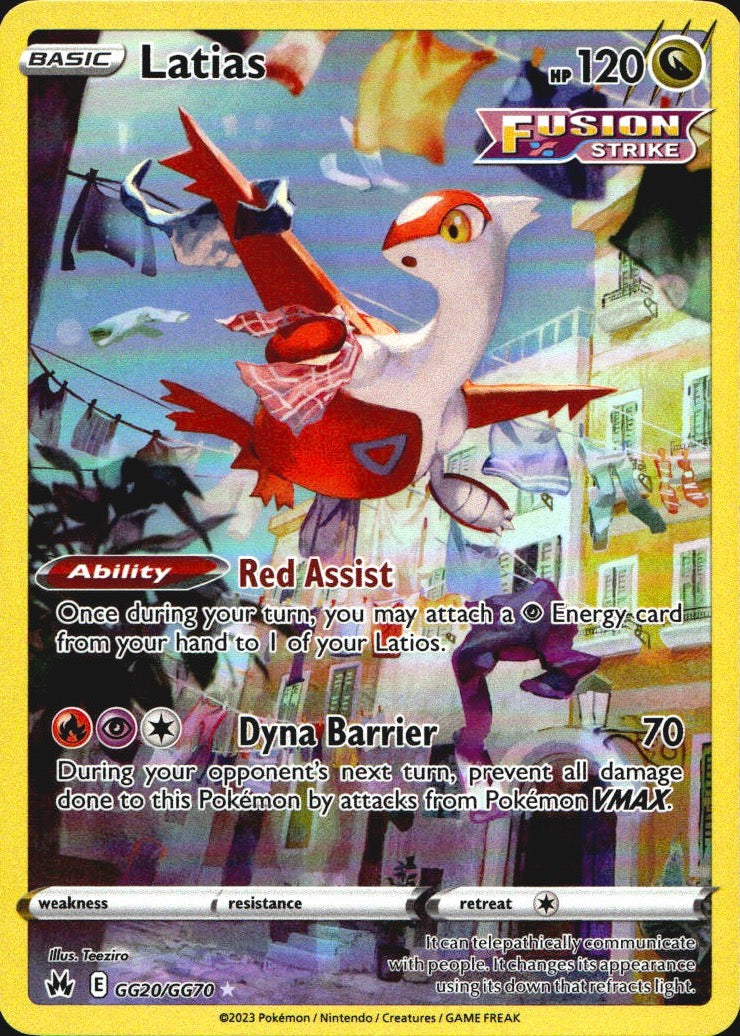 Latias GG20/GG70 Holo Crown Zenith Galarian Gallery Pokemon NM