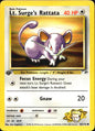 Lt. Surge's Rattata 82/132 Gym Heroes Common Pokemon 1st Edition Near Mint