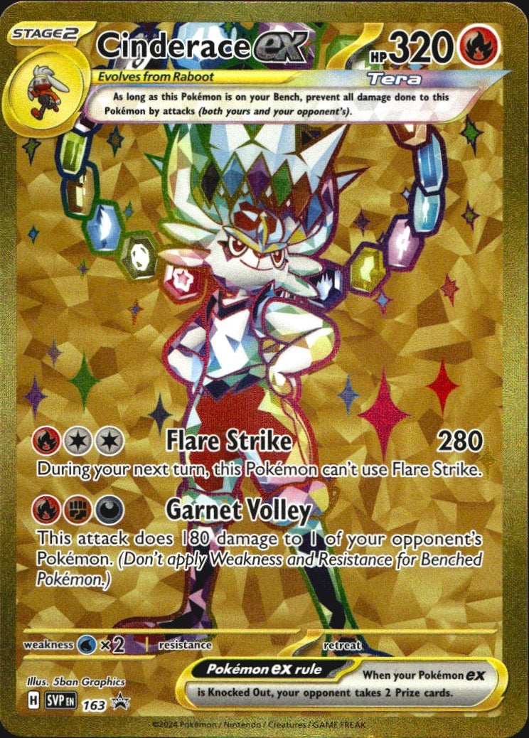 Cinderace ex 163 Scarlet & Violet Promo Holo Promo Pokemon Near Mint