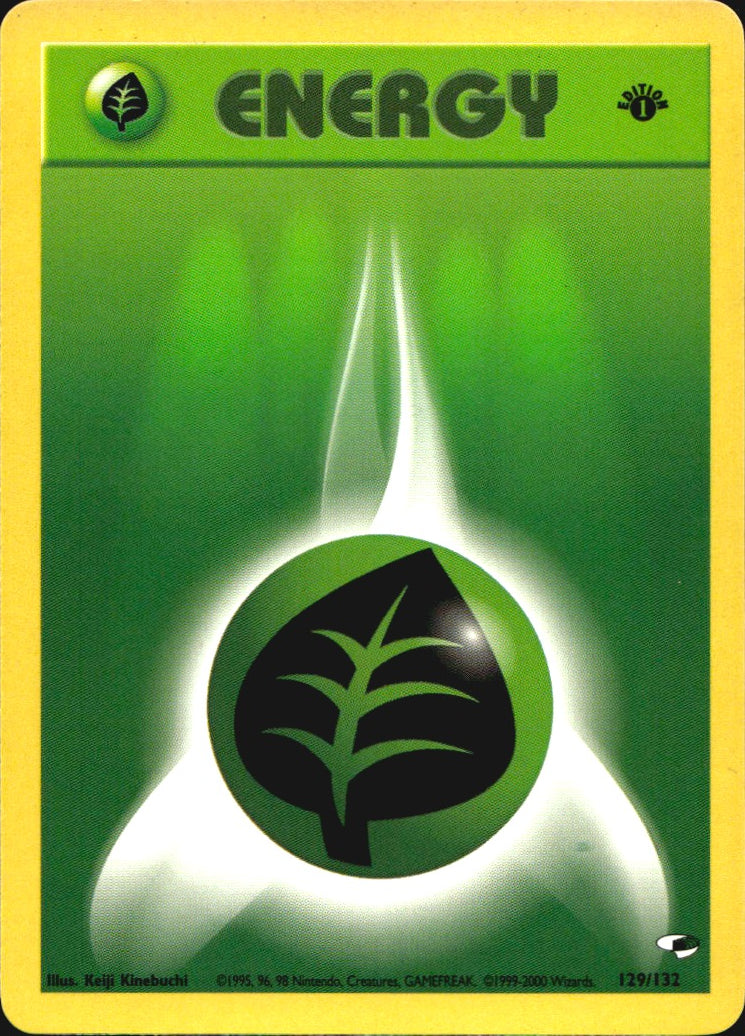 Grass Energy 129/132 Gym Heroes Pokemon 1st Edition Near Mint