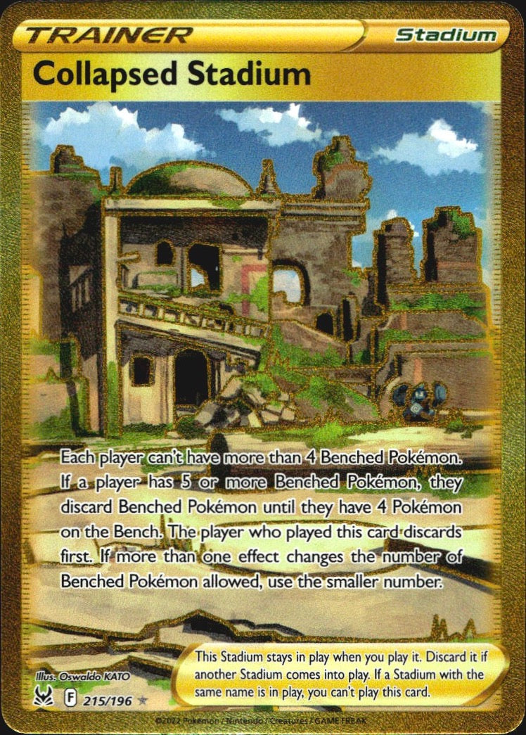 Collapsed Stadium 215/196 Lost Origin Secret Rare Pokemon Holo Near Mint