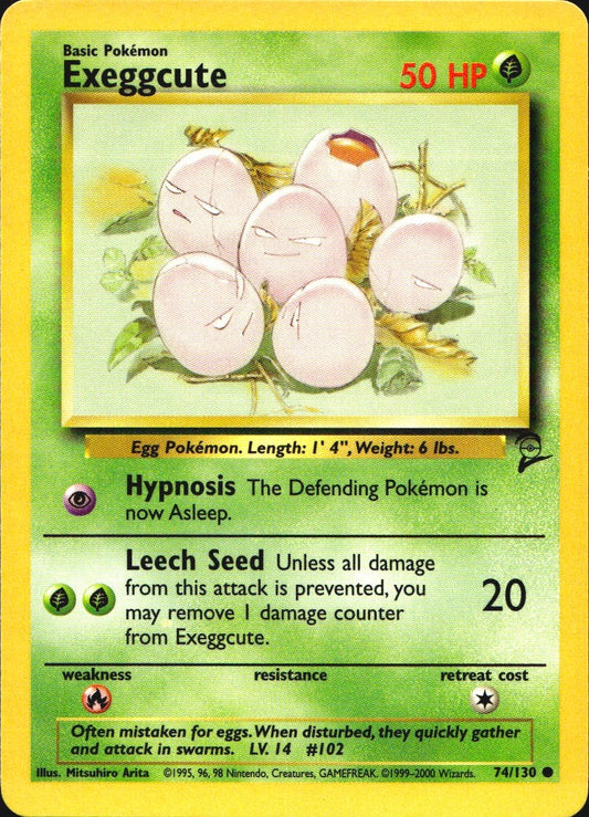 Exeggcute 74/130 Base Set 2 Common Pokemon Near Mint