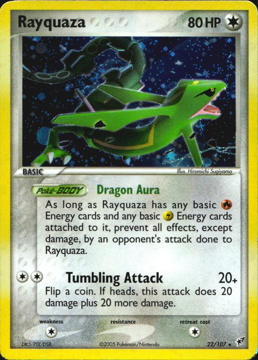 Rayquaza 22/107 Holo  Rare Deck Exclusives Pokemon Near Mint