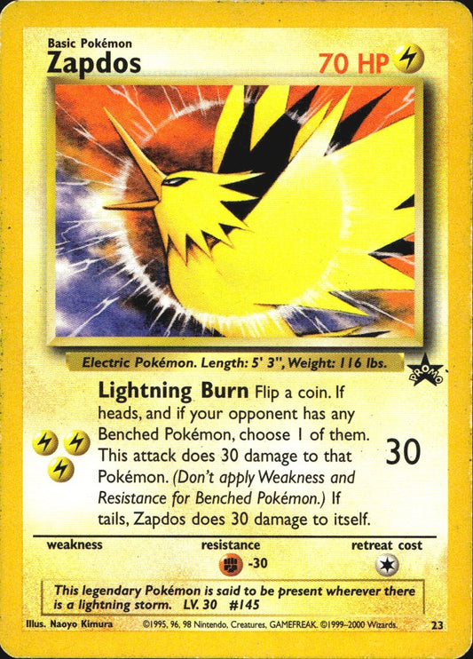 Zapdos 23 Promo Wizards Black Star Promos Pokemon Moderately Played