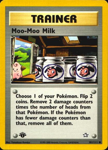 Moo-Moo Milk 101/111 Common Neo Genesis Pokemon 1st Edition Near Mint