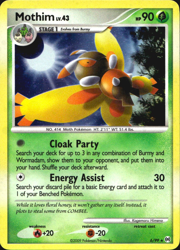 Mothim 6/99 Arceus Holo Rare Pokemon Near Mint