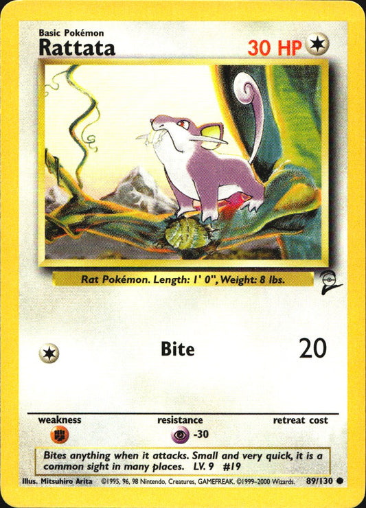 Rattata 89/130 Base Set 2 Common Pokemon Near Mint