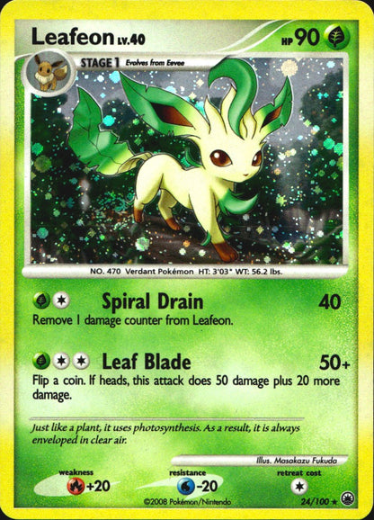 Leafeon (DP Majestic Dawn) 24/100 Deck Exclusives Holo Rare Pokemon LP