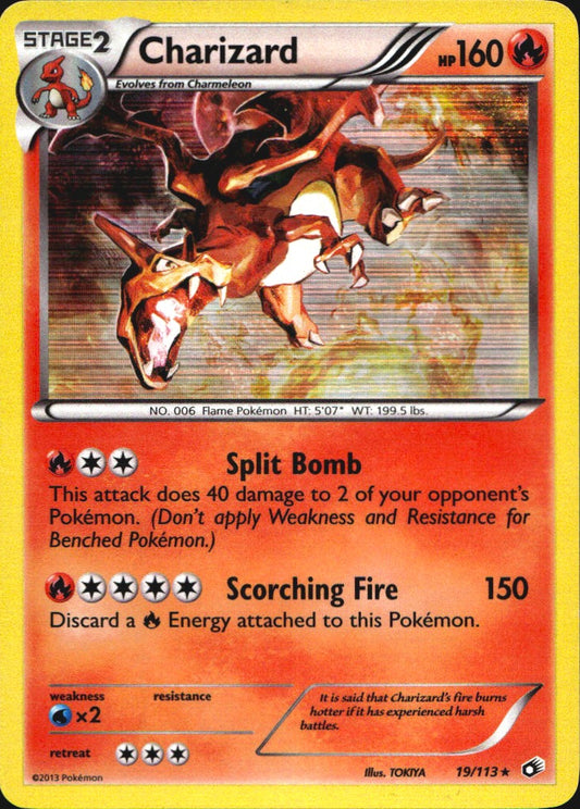 Charizard 19/113 Holo Holo Rare Legendary Treasures Pokemon Holo Lightly Played