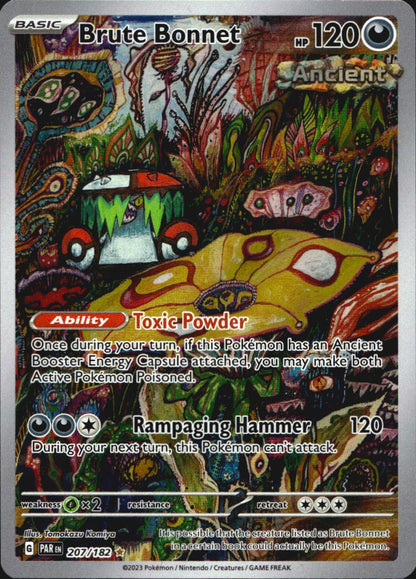 Brute Bonnet 207/182 Paradox Rift Illustration Rare Pokemon Holo Near Mint