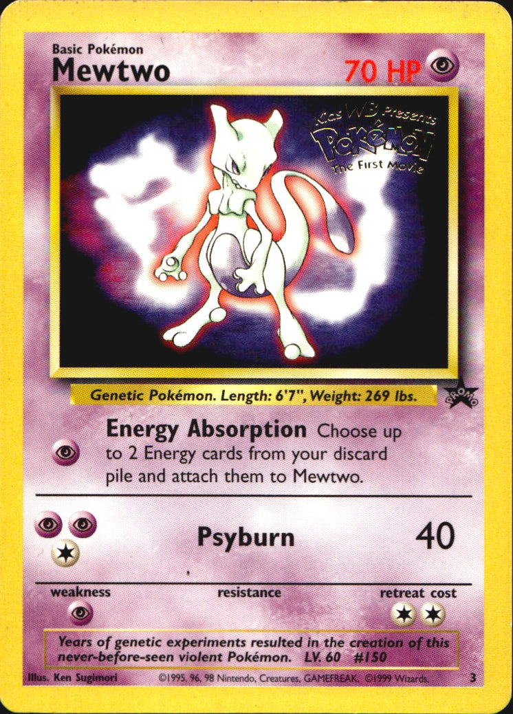 Mewtwo 3 Wizards Black Star Promos Promo Pokemon Near Mint