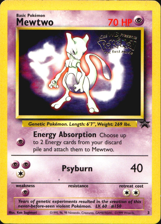Mewtwo 3 Wizards Black Star Promos Promo Pokemon Near Mint