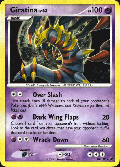 Giratina 10/127 Holo Rare Platinum Pokemon Near Mint