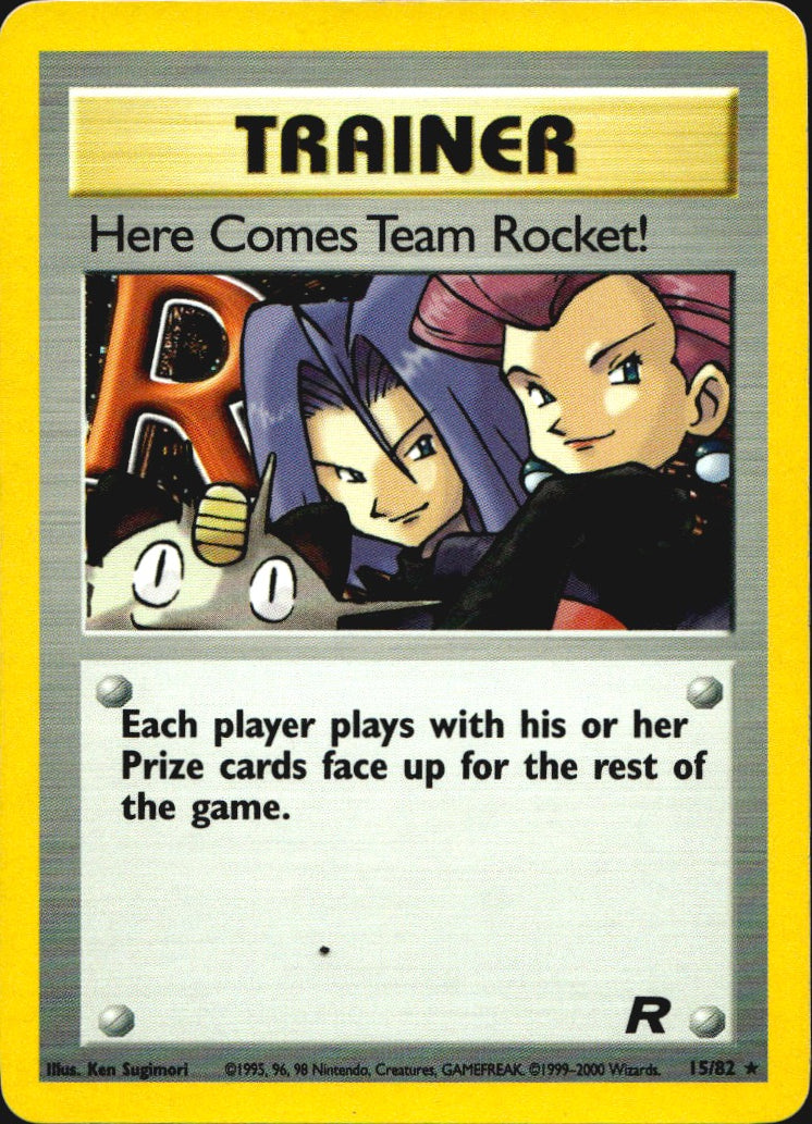 Here Comes Team Rocket! 15/82 Holo Rare Team Rocket Pokemon Near Mint